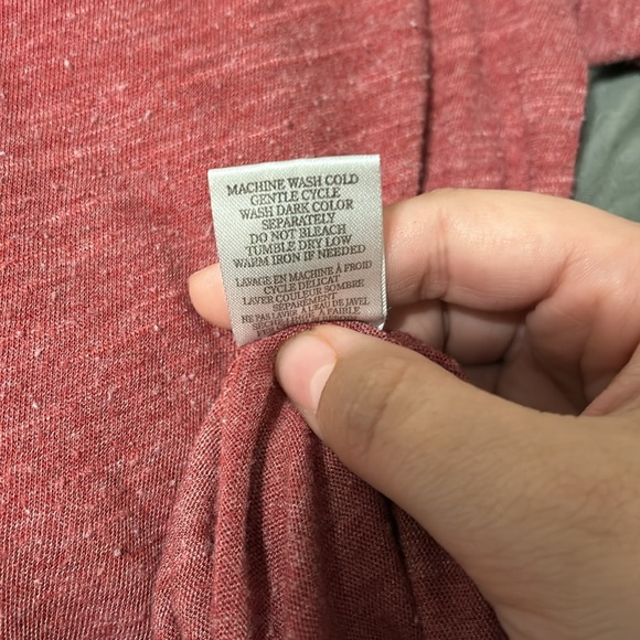 Long Sleeve Dark Red Dressy Tee - Picture 5 of 5